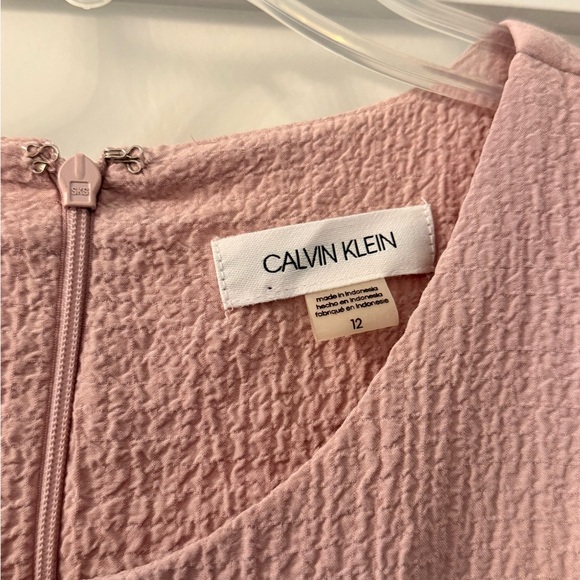 Calvin Klein Textured Blush Pink Sleeveless Dress (Size 12) - Picture 2 of 13
